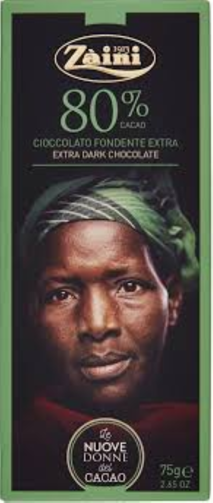 ZAINI 80% DARK CHOCOLATE BAR 75G